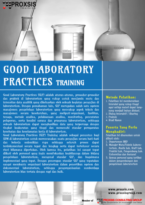 Training Good Laboratory Practices (GLP)